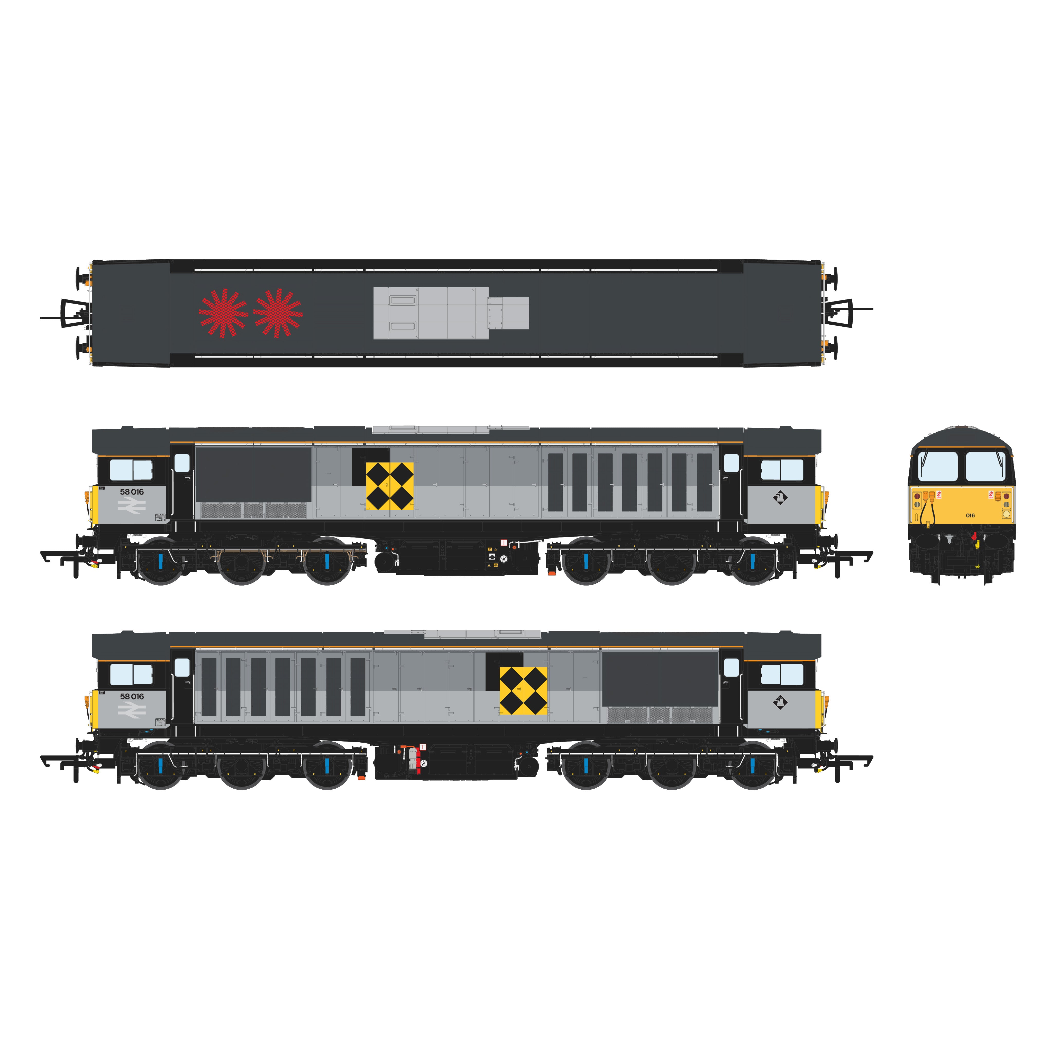 Class 58 - Trainload Coal - 58016