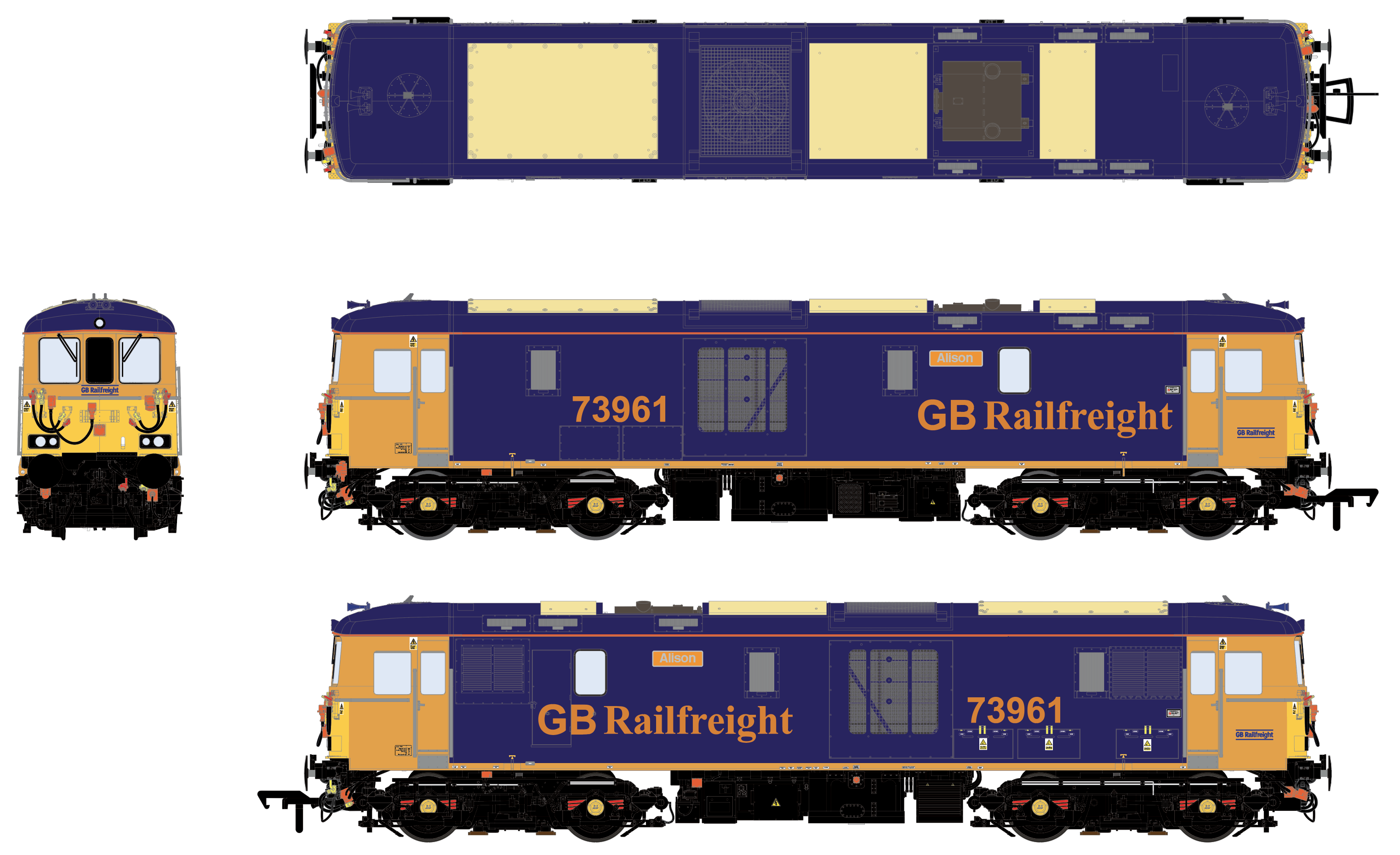 Clasa 73 - GBRf (Actual) - 73961 Alison - Echipat cu sunet DCC