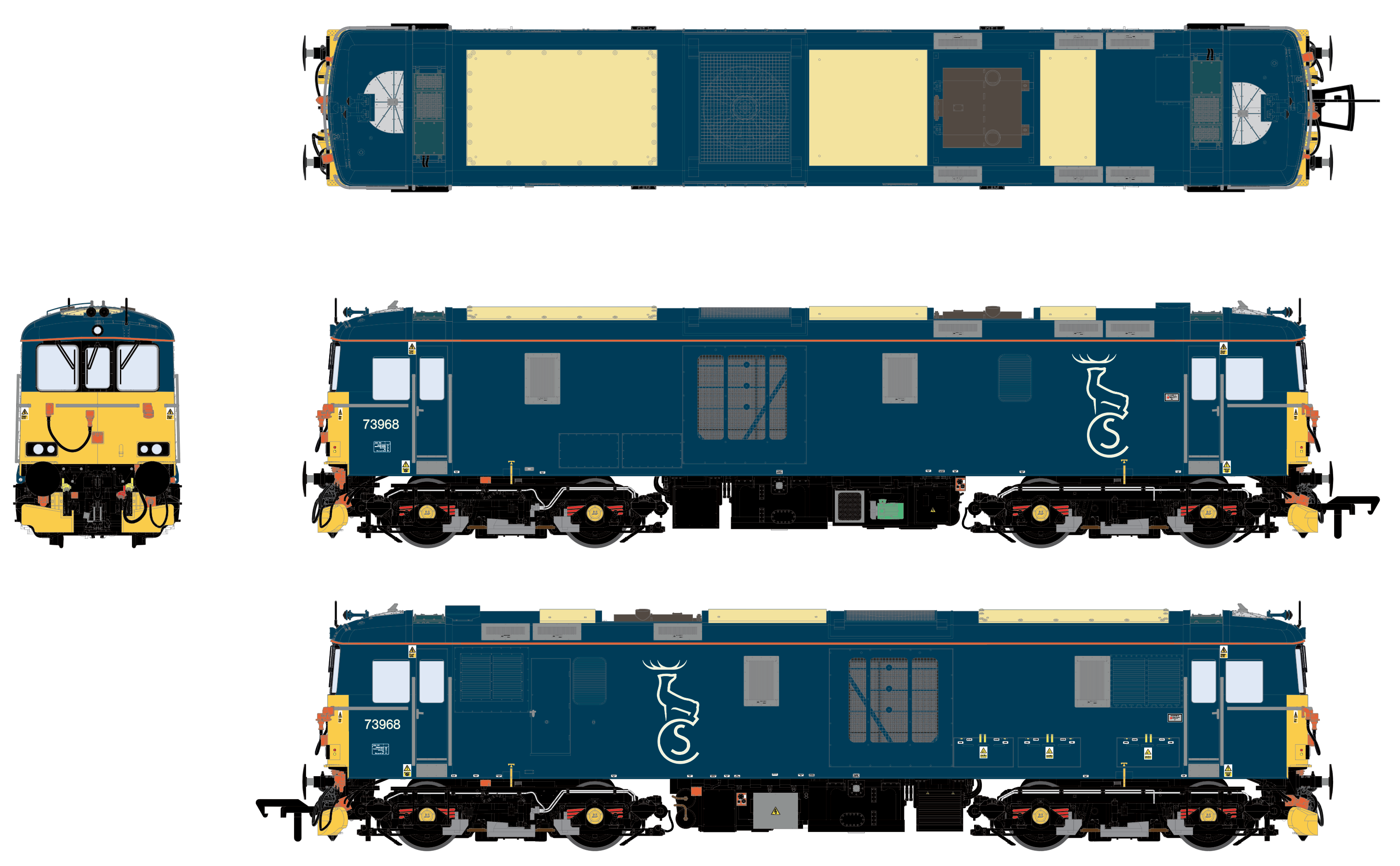 Clasa 73 - Caledonian (Timpuriu) - 73968 - Echipat cu sunet DCC