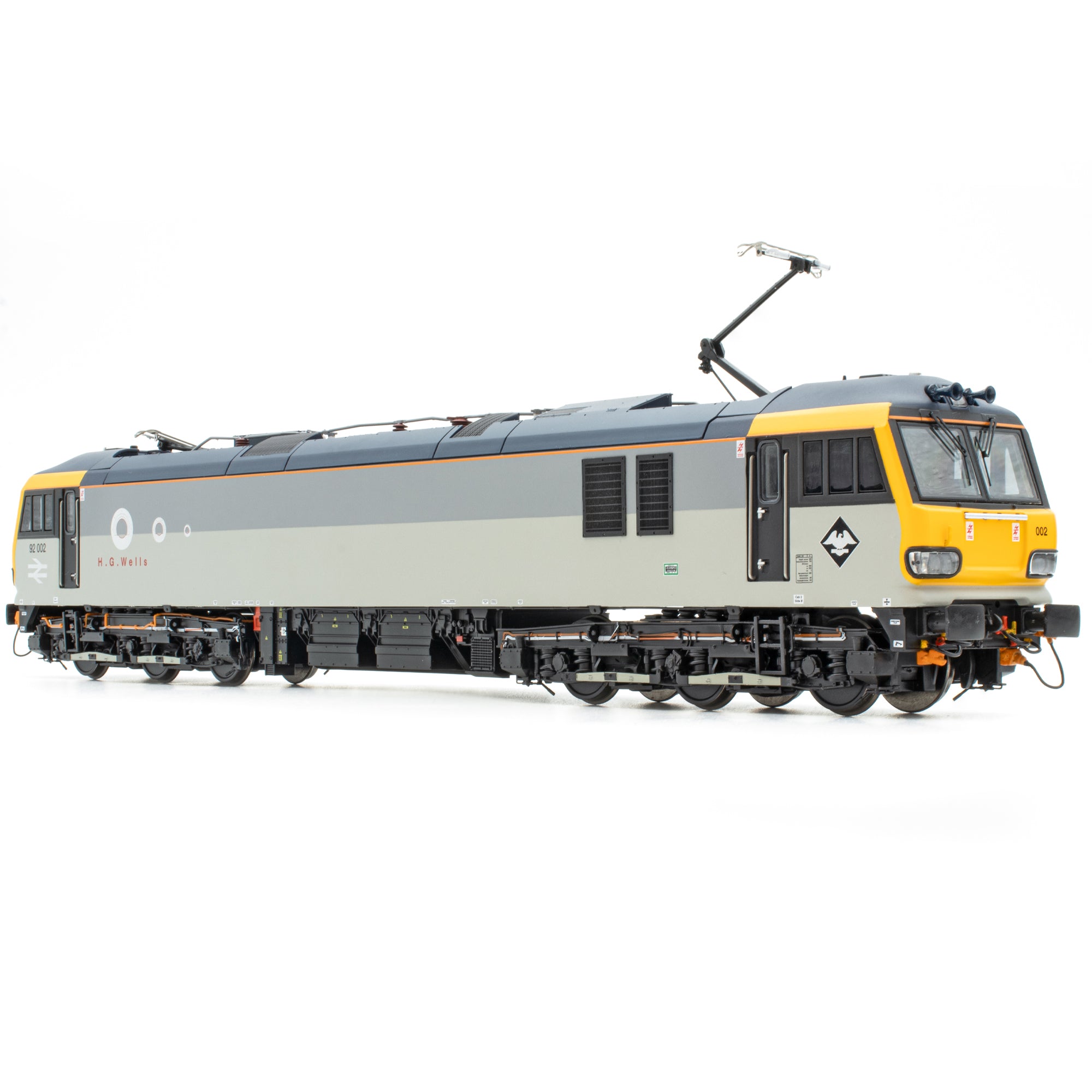 BR Class 92 - Railfreight Grey - 92002 'H. G. Wells' - DCC Sound