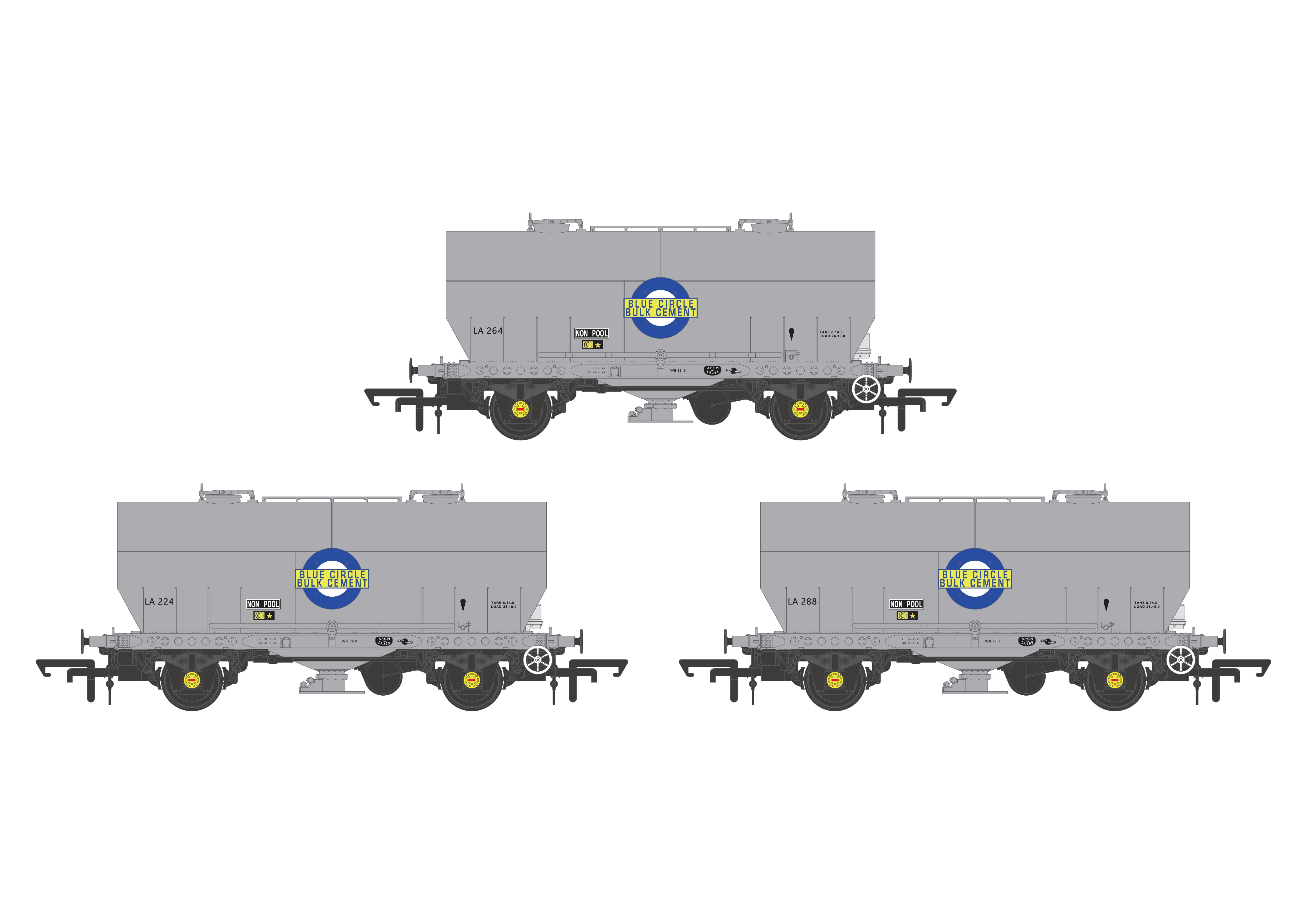 APCM Cemflo/PCV Pulvercementvagn - Blue Circle Cement - Förpackning 4