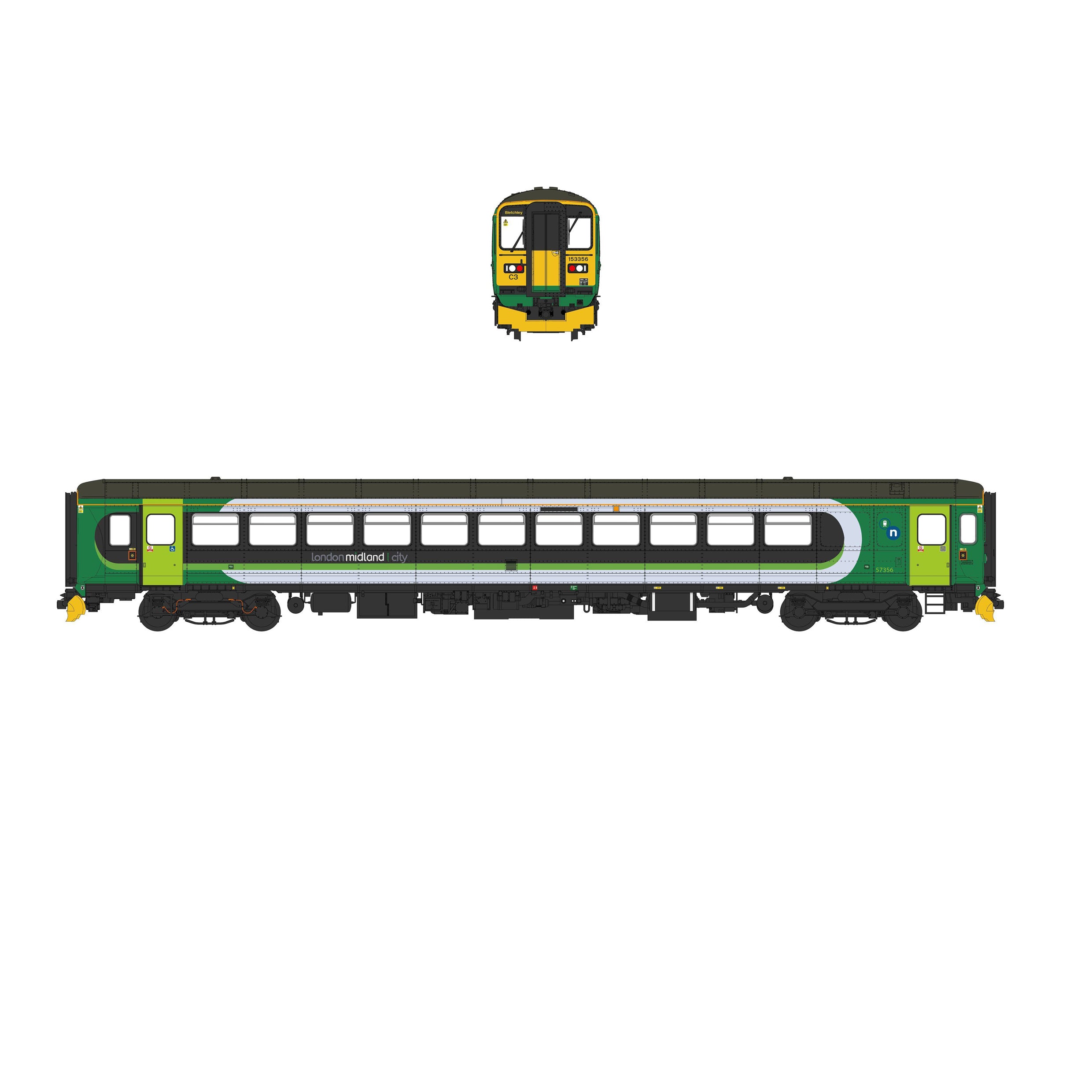 Classe 153 - London Midland City - 153356 - Escala OO