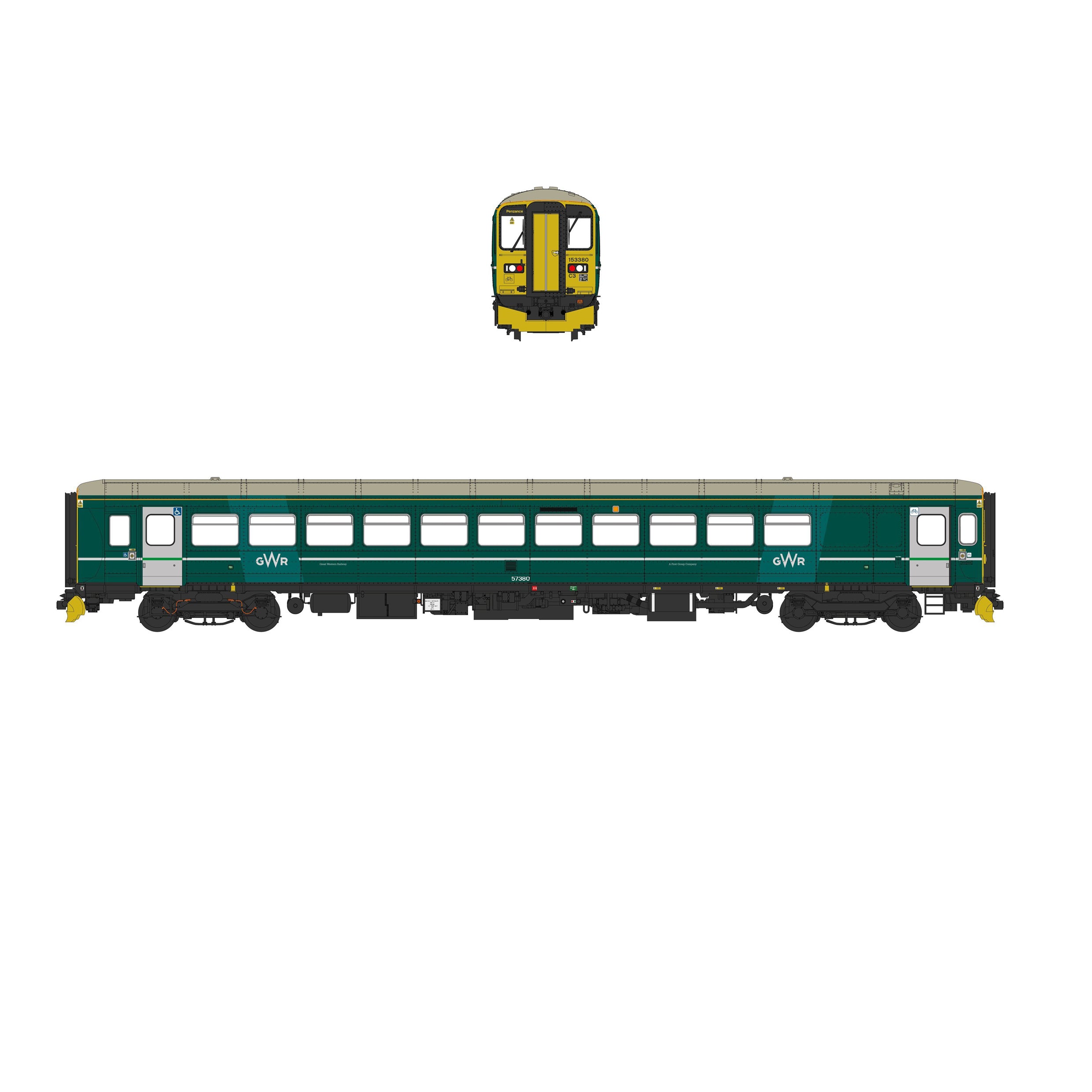 Classe 153 - GWR Verde - 153380 - Escala OO