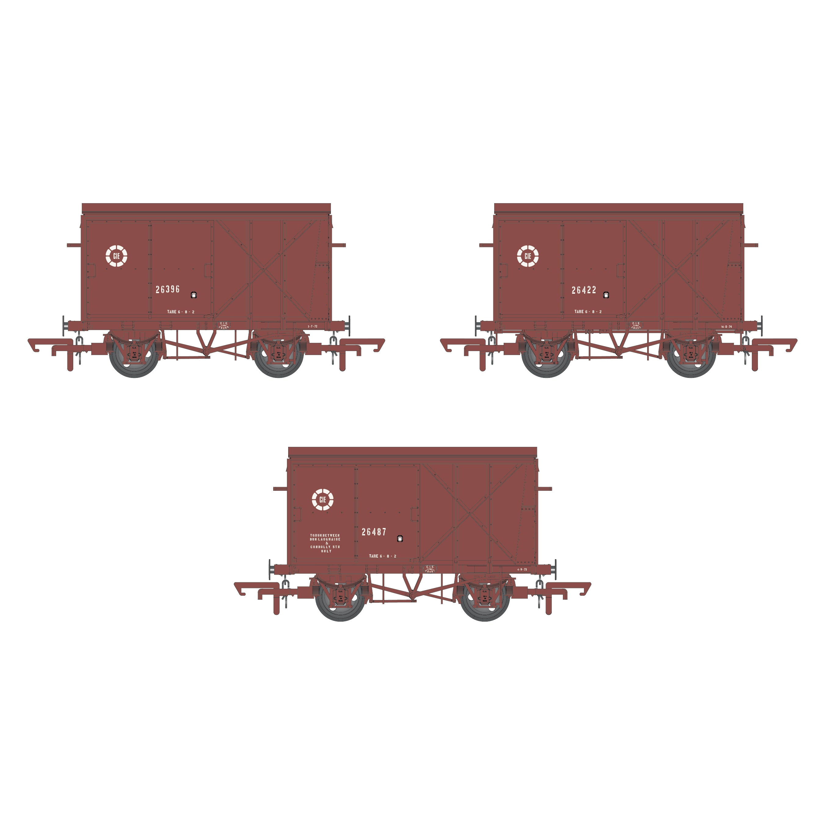 CIE Bulleid Pallet Van - Brown (CIE roundel era) - Pack 2