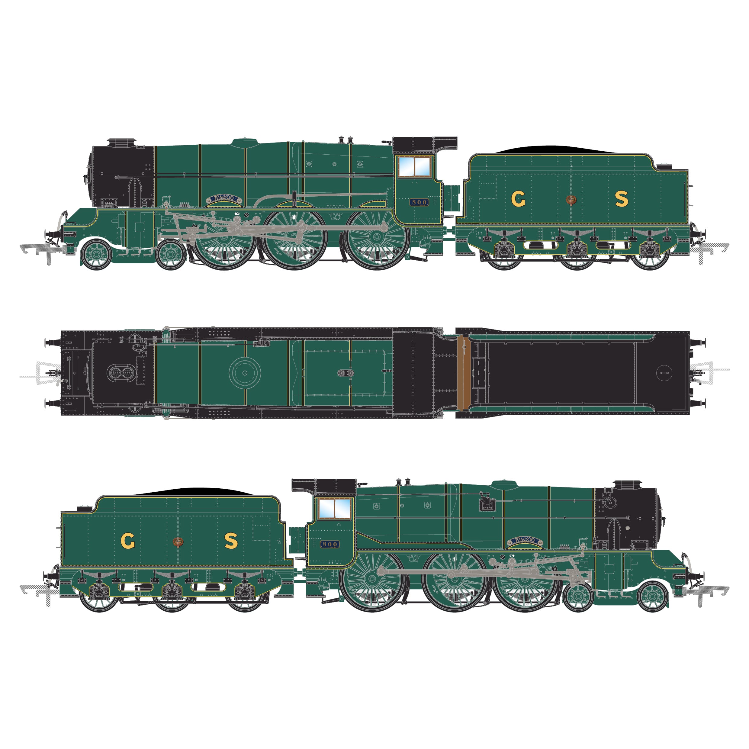 GSR800 - 800 Maedb - GSR Green - DCC Sound