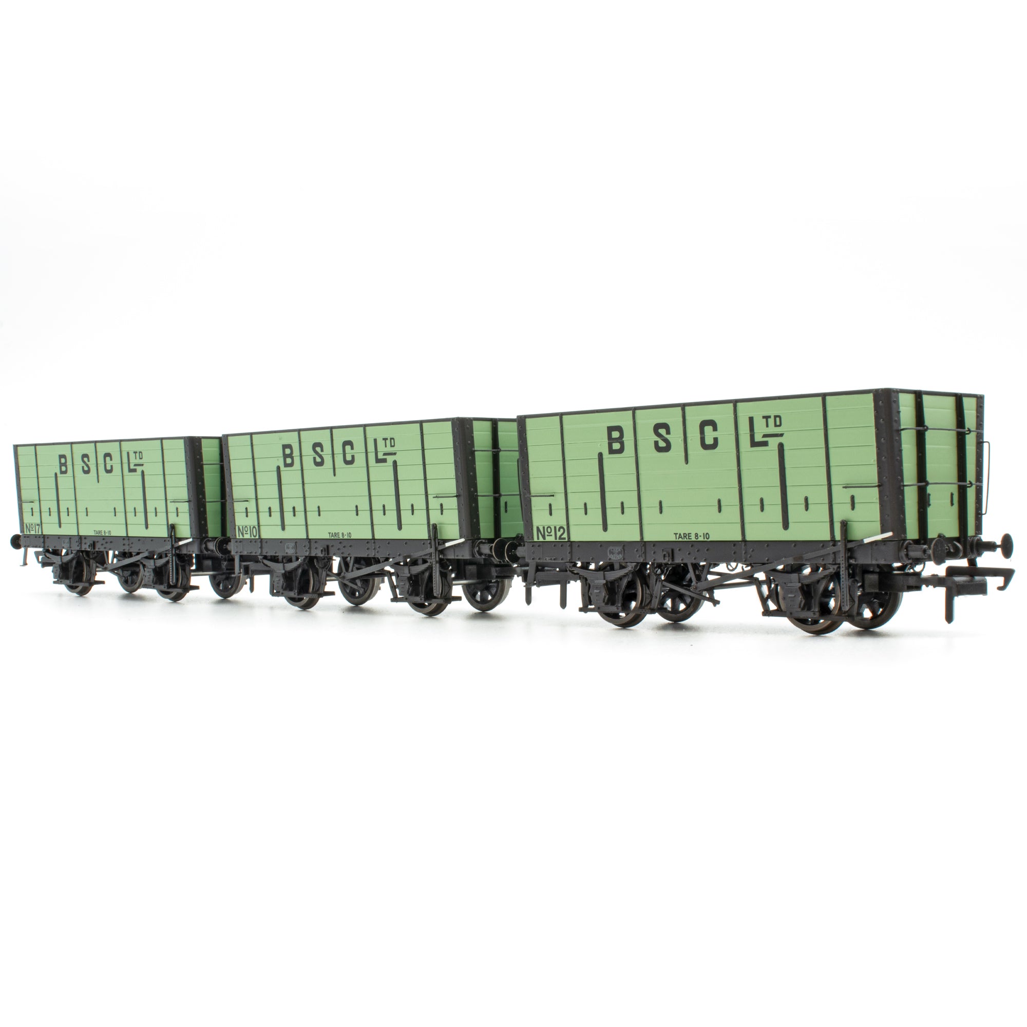 BSC (Internal User) Hopper - Pale Green, with black ironwork - Triple Pack
