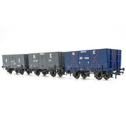 Gemengde Q3 Hopper - Groepering overgangsperiode: NER Blauw/LNER Grijs - Drievoudige verpakking